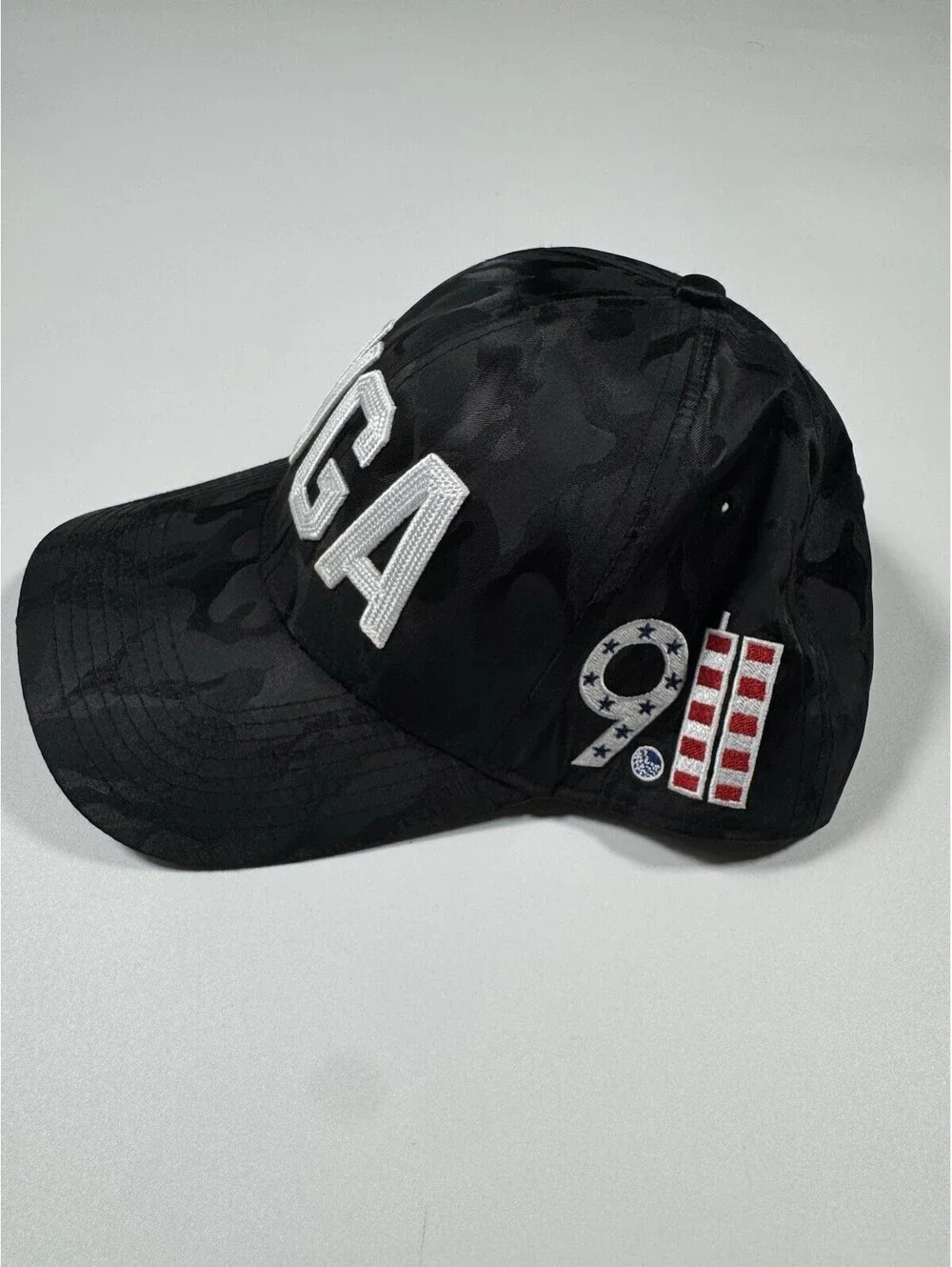 Veteran Golfers Association VGA Black Camo Snapback Hat 9/11 Patriotic Golf Cap